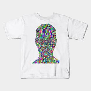 Colorful Mystery Woman Face Kids T-Shirt